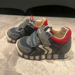 Kids Navy and Red Geox Shoes 21